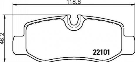 Тормозные колодки Mercedes Vito W447 задние BREMBO P50126 (фото 1)