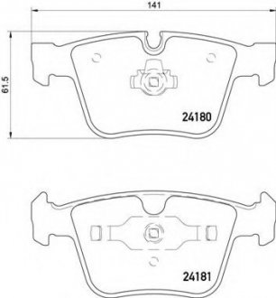 Тормозные колодки дисковые BREMBO P50116 (фото 1)