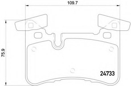 Тормозные колодки дисковые BREMBO P50110 (фото 1)