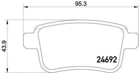 Гальмівні колодки дискові BREMBO P50107 (фото 1)