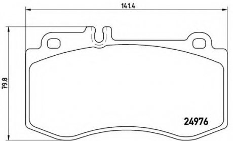 Тормозные колодки дисковые BREMBO P50087 (фото 1)