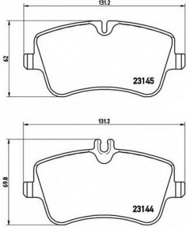 Гальмівні колодки дискові BREMBO P50046 (фото 1)