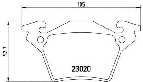 Гальмівні колодки задні MERCEDES-BENZ BREMBO P50032 (фото 1)