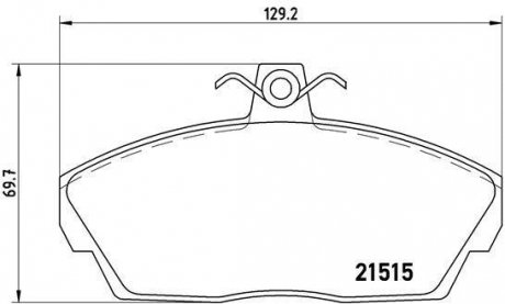 Тормозные колодки дисковые BREMBO P44010 (фото 1)