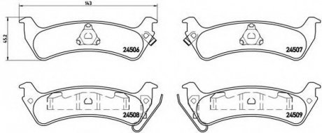 Тормозные колодки дисковые BREMBO P37012 (фото 1)