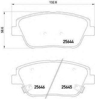 Тормозные колодки дисковые BREMBO P30066 (фото 1)