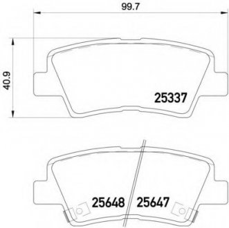 Тормозные колодки дисковые BREMBO P30054 (фото 1)