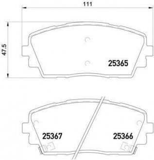 Гальмівні колодки дискові BREMBO P30053 (фото 1)