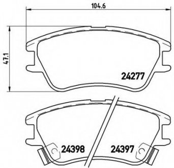 Гальмівні колодки дискові BREMBO P30027 (фото 1)