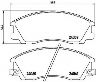 Гальмівні колодки дискові BREMBO P30017 (фото 1)