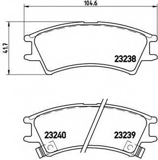 Тормозные колодки дисковые BREMBO P30011 (фото 1)