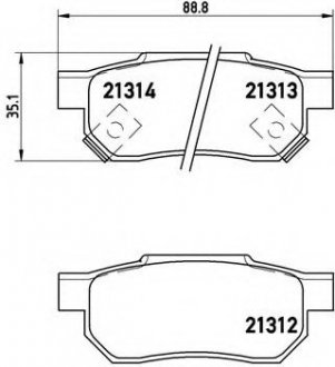 Гальмівні колодки дискові BREMBO P28017 (фото 1)