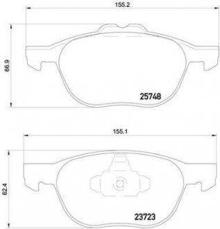 Тормозные колодки дисковые BREMBO P24158 (фото 1)