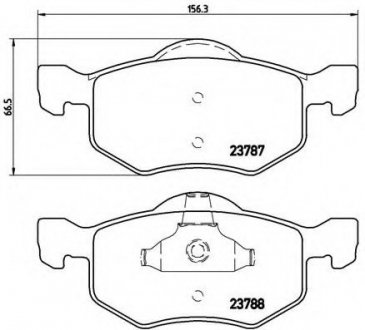 Тормозные колодки дисковые BREMBO P24056 (фото 1)