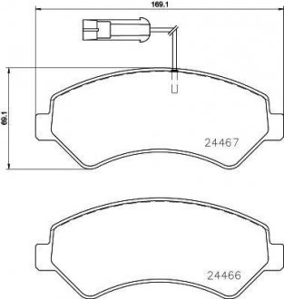 Гальмівні колодки дискові BREMBO P23161 (фото 1)