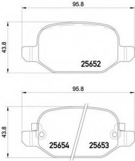 Гальмівні колодки дискові BREMBO P23150 (фото 1)