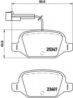 Тормозные колодки дисковые BREMBO P23146 (фото 1)