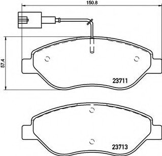 Тормозные колодки дисковые BREMBO P23145 (фото 1)