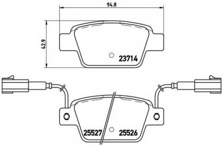 Гальмівні колодки дискові BREMBO P23135 (фото 1)