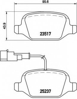 Тормозные колодки дисковые BREMBO P23131 (фото 1)