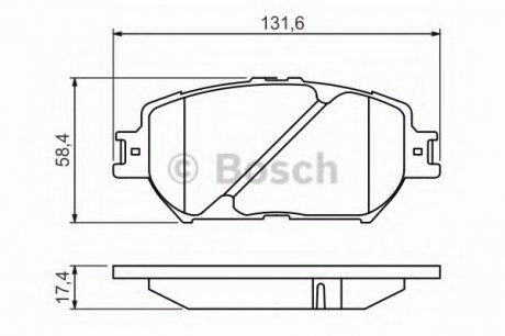 Тормозные колодки передние Bosch 0986494418 (фото 1)