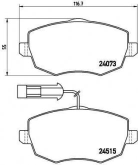 Тормозные колодки дисковые BREMBO P23127 (фото 1)