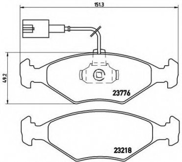 Гальмівні колодки дискові BREMBO P23122 (фото 1)