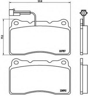 Тормозные колодки дисковые BREMBO P23115 (фото 1)