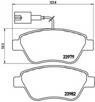 Гальмівні колодки дискові BREMBO P23108 (фото 1)