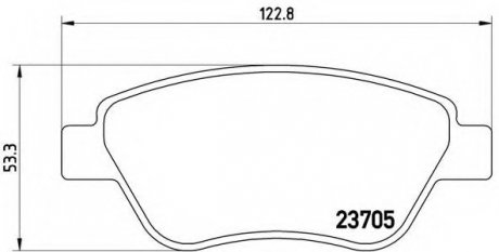 Тормозные колодки дисковые BREMBO P23099 (фото 1)