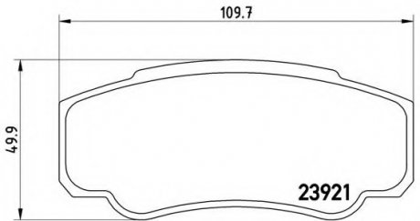 Тормозные колодки дисковые BREMBO P23093 (фото 1)