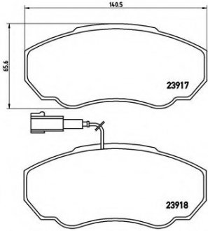 Тормозные колодки дисковые BREMBO P23091 (фото 1)