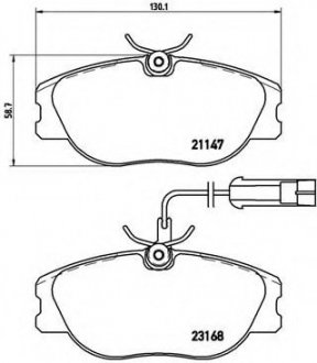 Тормозные колодки дисковые BREMBO P23066 (фото 1)