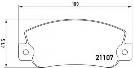 Тормозные колодки дисковые BREMBO P23032 (фото 1)