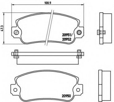 Тормозные колодки дисковые BREMBO P23013 (фото 1)