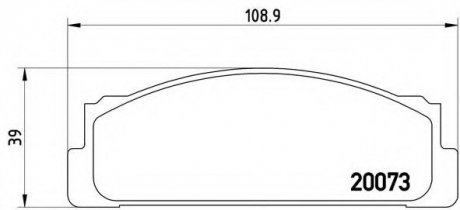 Тормозные колодки дисковые BREMBO P23003 (фото 1)