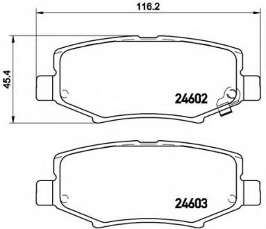 Комплект гальмівних колодок з 4 шт. дисків BREMBO P18024 (фото 1)