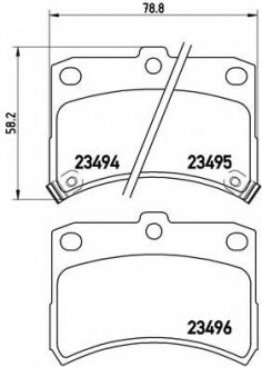 Гальмівні колодки дискові BREMBO P16009 (фото 1)