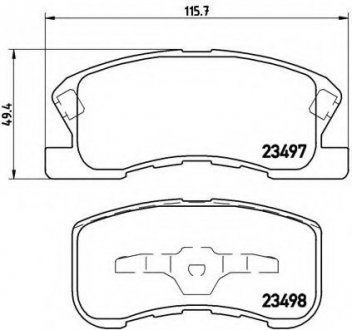 Гальмівні колодки дискові BREMBO P16008 (фото 1)