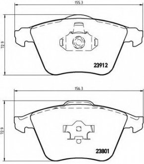 Тормозные колодки дисковые BREMBO P10012 (фото 1)