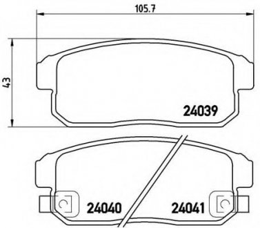 Тормозные колодки дисковые BREMBO P10005 (фото 1)