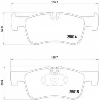 Колодки гальмівні дискові BREMBO P06078 (фото 1)