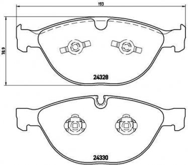 Тормозные колодки дисковые BREMBO P06066 (фото 1)
