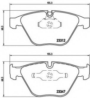 Гальмівні колодки дискові BREMBO P06046 (фото 1)