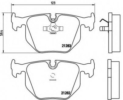 Тормозные колодки дисковые BREMBO P06016 (фото 1)