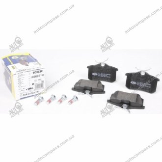 Тормозные колодки дисковые ICER 180697700