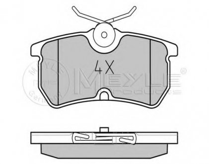 Комплект гальмівних колодок з 4 шт. дисків MEYLE 025 233 5314 (фото 1)