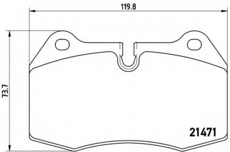 Тормозные колодки БМВ 7(е38) BREMBO P06018 (фото 1)