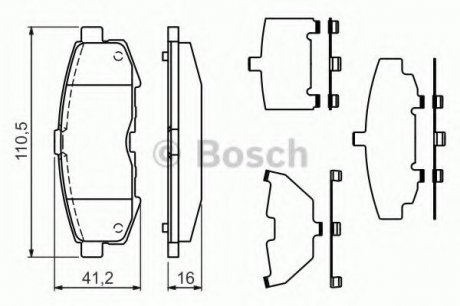 Гальмівні колодки дискові Bosch 0986494319 (фото 1)