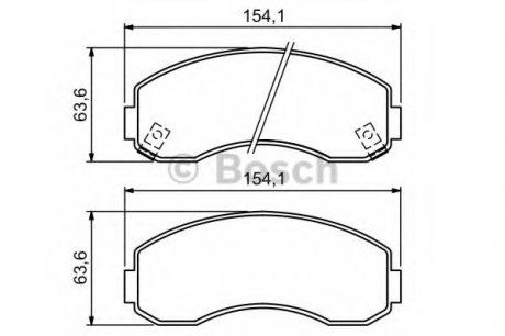 Гальмівні колодки дискові Bosch 0986494314 (фото 1)